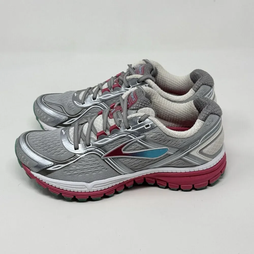 Brooks Ghost 8th Edition Sneakers Shoes Womens  8 M Gray Pink Running Comfort